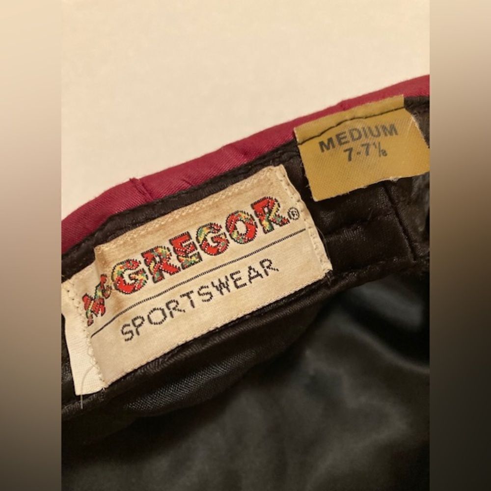 Vintage McGregor Sportswear Golf Red Flat Cap with Union Label - Size Medium - Picture 3 of 9
